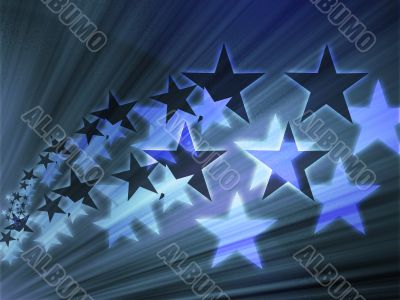 Flying stars illustration