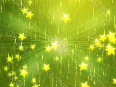 Flying stars illustration
