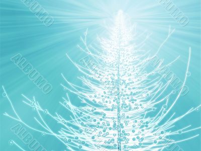 Sparkly christmas tree illustration