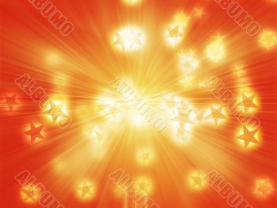 Flying stars illustration