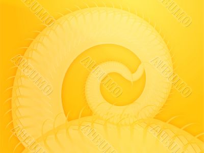 Swirling spiral fronds abstract