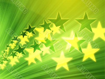 Flying stars illustration