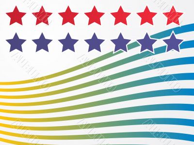 Stars and stripes illustration