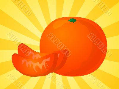 Orange sections illustration