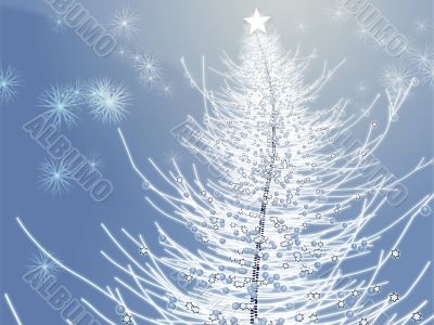 Sparkly christmas tree illustration