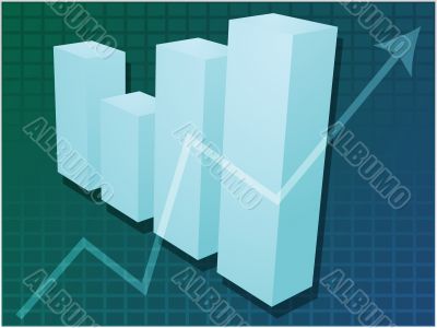 Financial barchart illustration