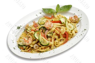 Pasta with shrimps