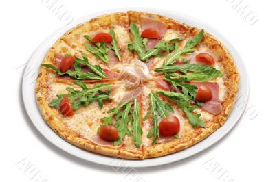 Pizza with rocket