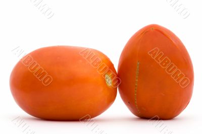 Two red tomatoes