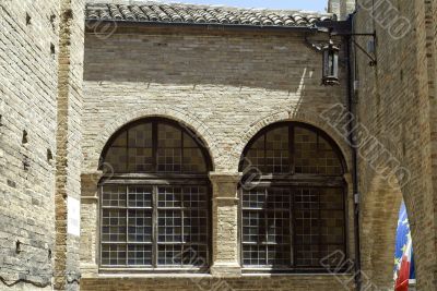 Montecassiano (Macerata) - Windows of a historic palace