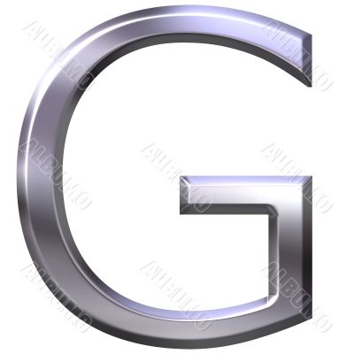 3D Silver Letter G