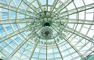 Decoration of shopping center dome
