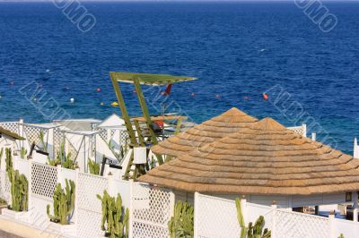 Fancy beach and lifeguard tower