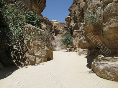 Mountains and desert in Petra