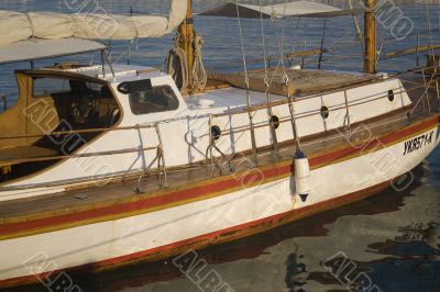 Close-up of a sailboat