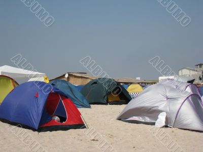 Beach camping