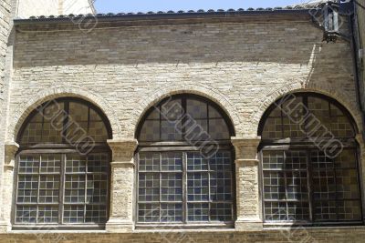 Montecassiano (Macerata) - Windows of a historic palace
