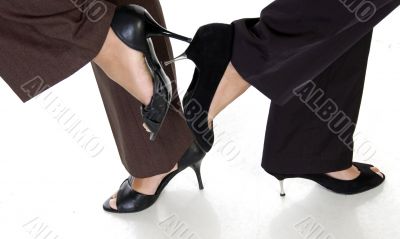 legs of businesswomen