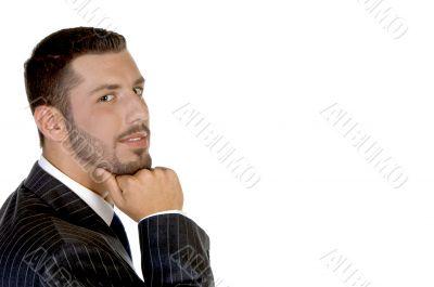 thinking handsome businessperson