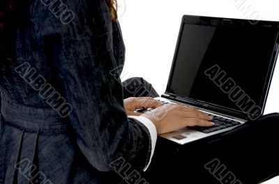 fingers on keyboard