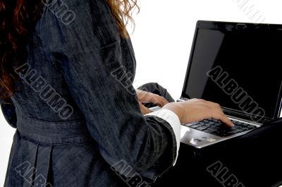female with laptop