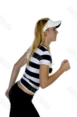 side pose of athletic female