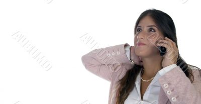young female holding cellphone