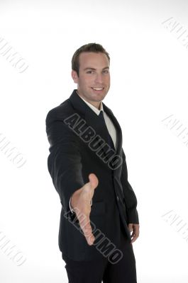 businessman offering handshake