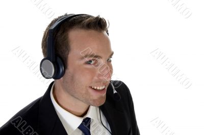 successful businessman enjoying call