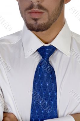 close up of man`s tie