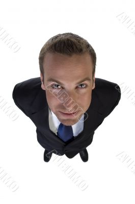 businessman looking upwards