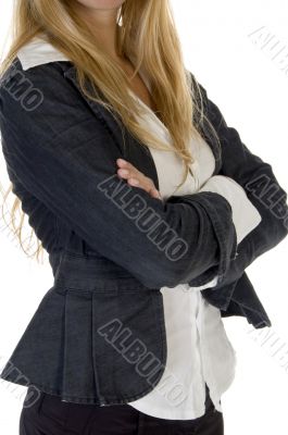 woman with folded hands