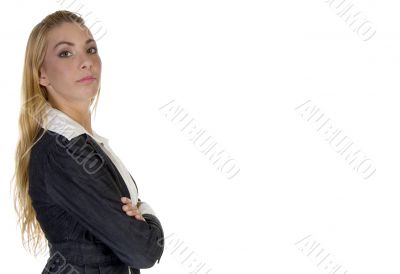 stylish pose of businesswoman
