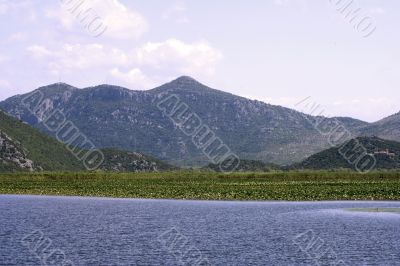 Nice picture of european lake near the mountains