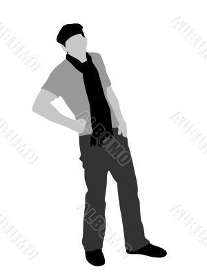 stylish man standing