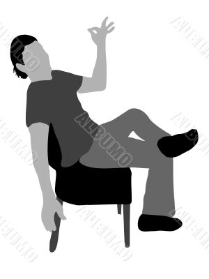 man with hand-gesture