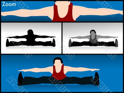 man stretching his legs