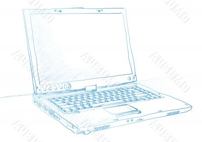 Sketched laptop