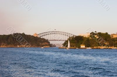 Sydney Harbour Bridge Near Sunset