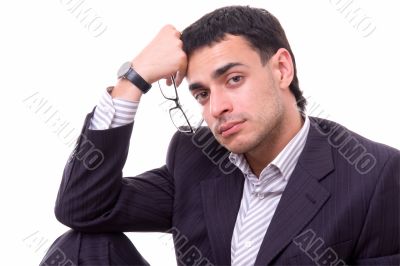 Portrait of the serious businessman