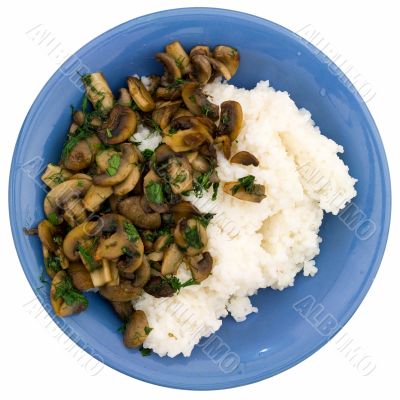 Champignons and rice