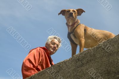 Man with his dog