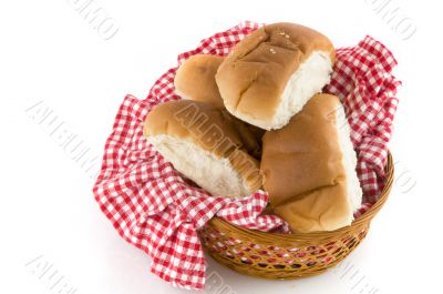 Bread rolls in a basket