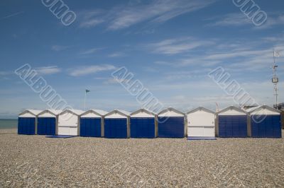 Blue white beach houses