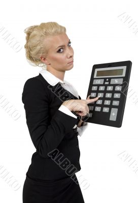 businesswoman with calculator