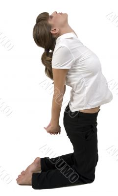 woman in yoga pose