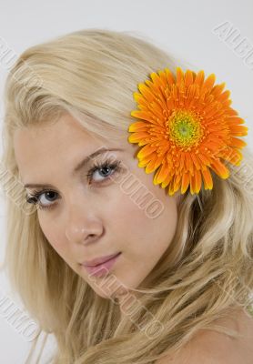 lovely lady with gerbera