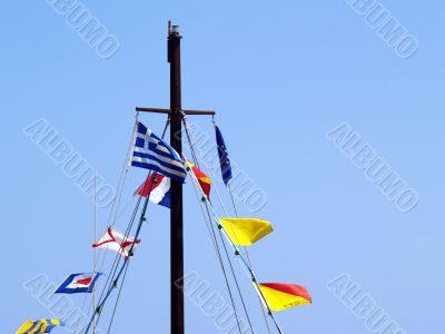 flagged mast