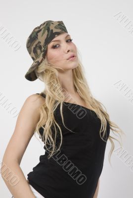 young sexy blonde model