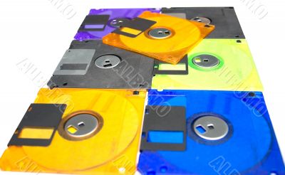 several diskettes